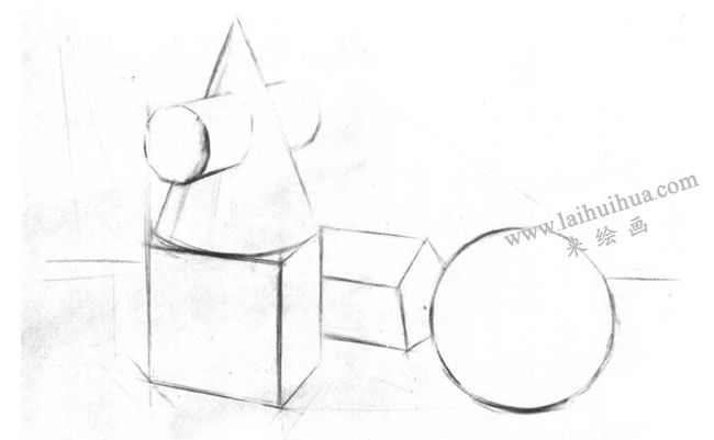 几何形体素描写生步骤01