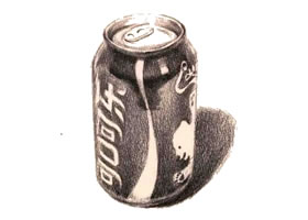 可乐罐素描画法步骤