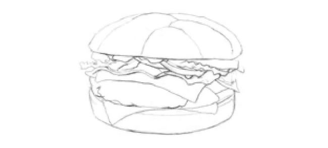汉堡素描画法步骤01