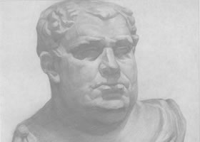 罗马皇石膏像写生