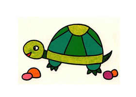 乌龟油画棒作画步骤
