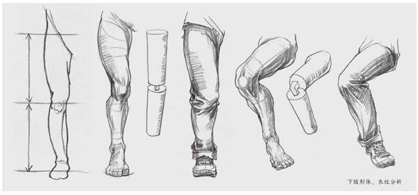 人物下肢的速写画法