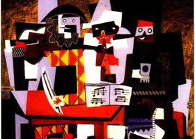 毕加索《三个乐师》装饰画