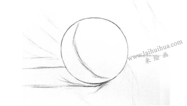 圆球体素描明暗的画法步骤03