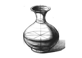 结构素描广口花瓶的结构分解