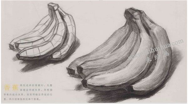 香蕉素描画法图示