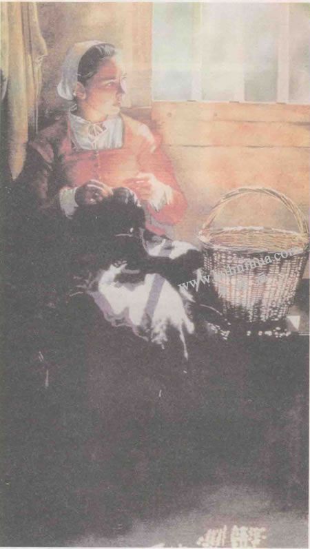 普里斯画的《缝衣女工的篮子》
