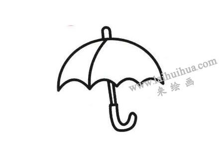 雨伞简笔画法步骤05