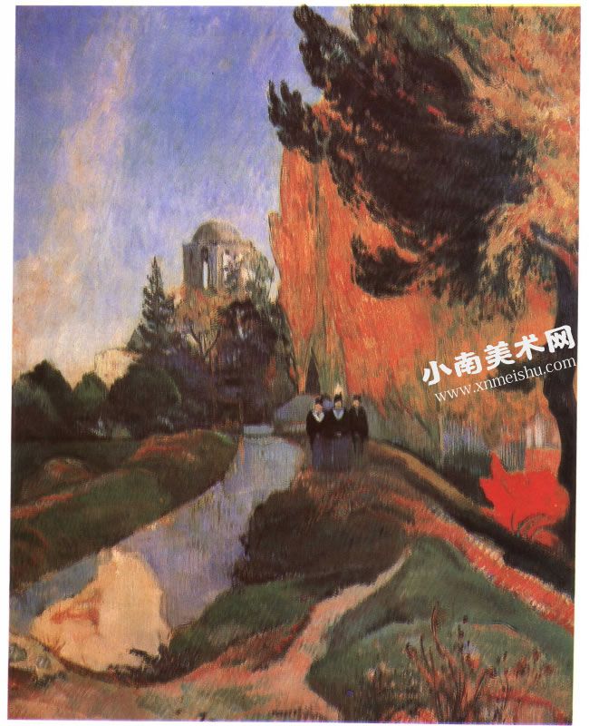 高更《亚里斯露营》油画作品高清大图