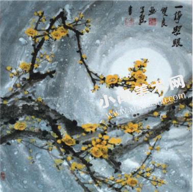 中国国画《一梅照眼》