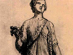 弗拉戈纳尔《八个女子雕像的草图》素描作品欣赏