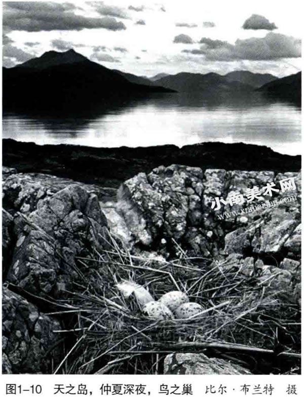 摄影家比尔•布兰特《天之岛，仲夏深夜，鸟之巢》摄影作品