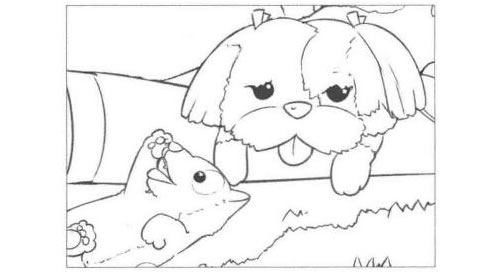 少女与动物漫画绘制步骤图示06