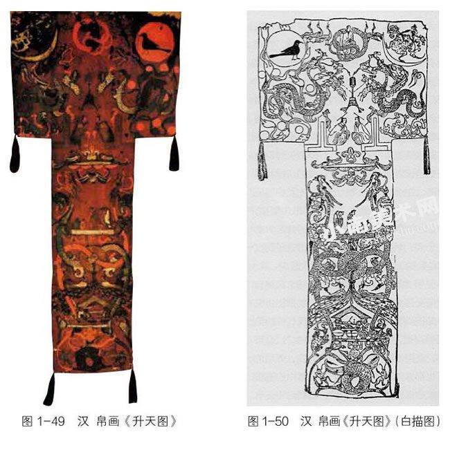 汉代帛画《升天图》高清大图