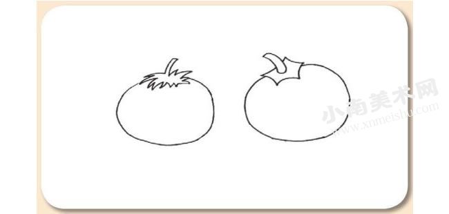 会动的西红柿宝宝卡通画绘制步骤图示02