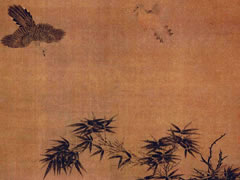 宋代佚名《竹石鸠子图》工笔花鸟画欣赏