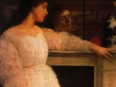 惠斯勒《白色交响二号：白衣少女》油画赏析
