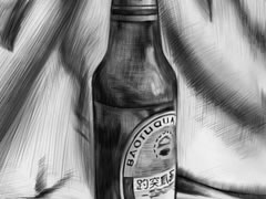 【单体静物】酒瓶的素描画法步骤图示
