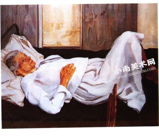 佛洛伊德《画家的母亲》人物油画高清大图