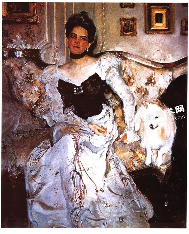 谢洛夫《齐娜伊达•由素波娃公主肖像》人物油画高清大图