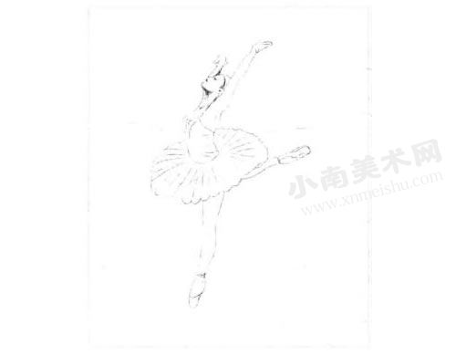 芭蕾舞者的素描画法步骤图示02