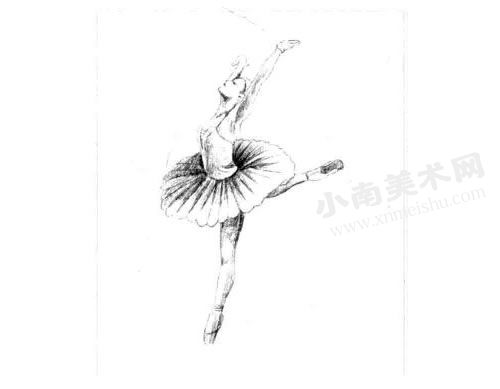 芭蕾舞者的素描画法步骤图示05