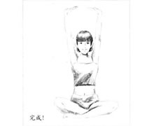 【人物素描】练瑜伽的女孩素描画法步骤图示