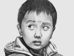 【头像素描】小男孩的头像素描画法步骤图示