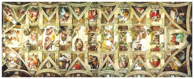 米开朗基罗《创世纪》大型壁画高清大图