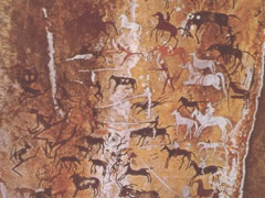 世界名画《布须曼人的战争》岩画赏析