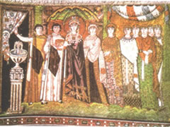 意大利《皇后提奥多拉和女官》镶嵌画赏析