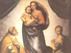拉斐尔《西斯庭圣母》木板油画赏析