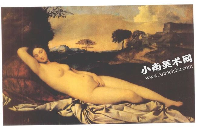 乔尔乔内《入睡的维纳斯》布油彩名画高清大图