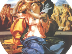 米开朗基罗《圣家族》（《圣母多尼》）木板蛋彩名画赏析