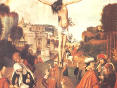 世界名画《十字架的基督》木板油画赏析