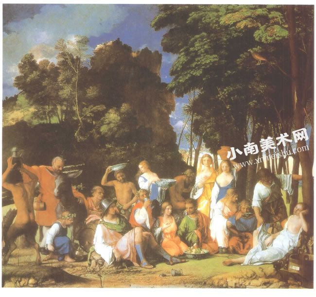乔凡尼•贝里尼《诸神的盛宴》布油彩名画高清大图