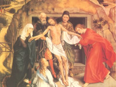 魏登《基督的安葬》木板油画赏析