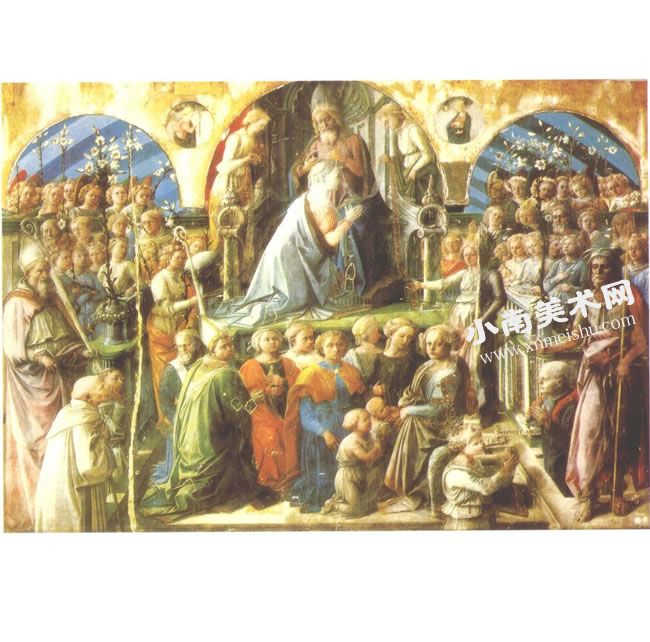 弗拉•菲利波•利比《圣母加冕》木板蛋彩高清大图