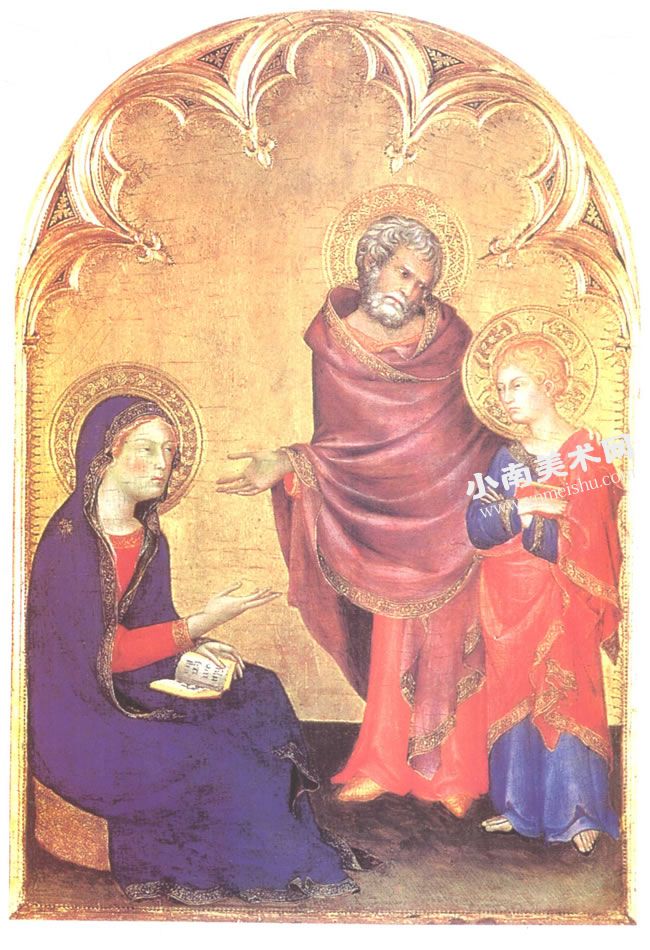 马尔蒂尼《神殿中发现的基督》木板蛋彩画高清大图