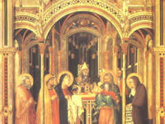 安布罗久《圣殿中的参拜》木板蛋彩画赏析