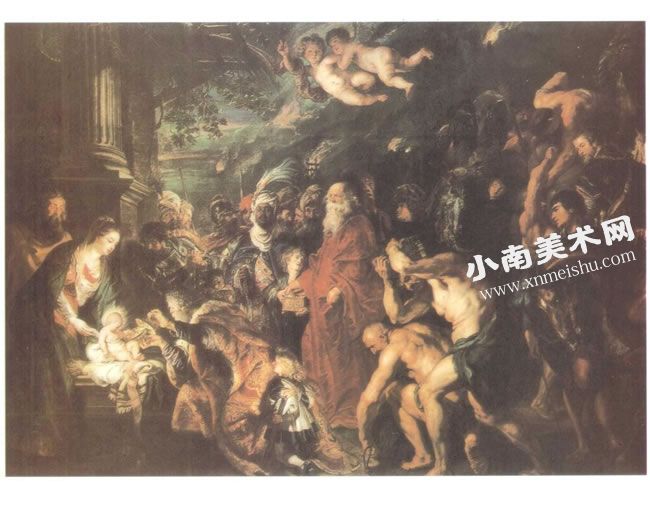 彼得•保罗•鲁本斯《三圣贤的朝拜》油画高清大图