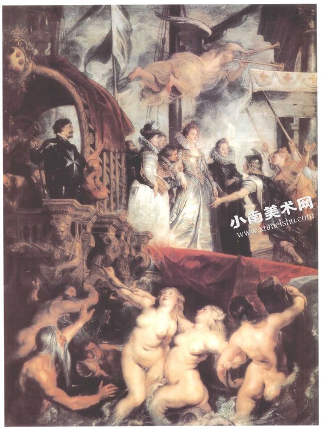 彼得•保罗•鲁本斯《玛丽皇后在马赛港登陆》名画高清大图