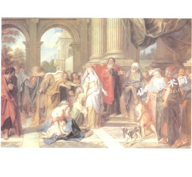 法国安图尔•科佩尔《被攻击的查德苏姗娜》油画高清大图