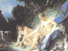 弗朗索瓦•布歇《浴后的狄安娜》名画赏析