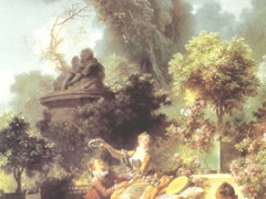 弗拉戈纳尔《恋人的花冠》油画赏析