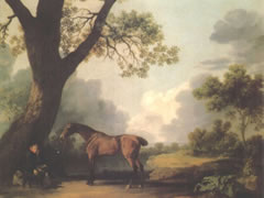 乔治•史塔伯斯《约翰•弗雷德利克•沙克维尔所钟爱的猎马》画布油彩赏