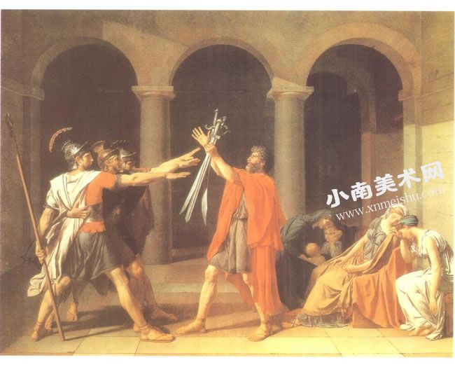 路易•大卫《荷拉斯三兄弟的宣誓》油画高清大图