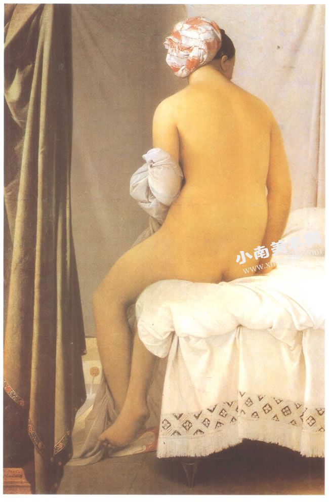 多米尼克•安格尔《瓦尔平松的浴女》油画高清大图