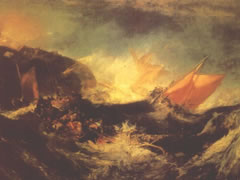 约瑟夫•透纳《遇难船》油画赏析