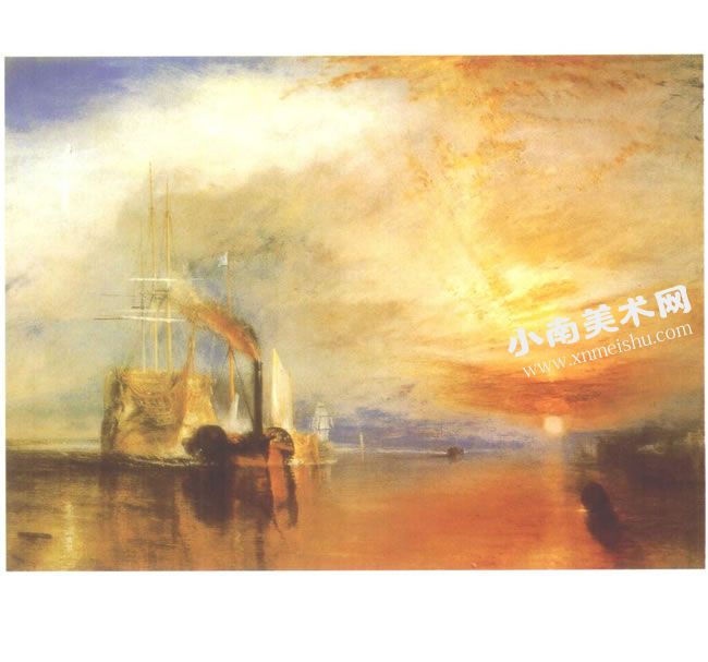 约瑟夫•透纳《战舰特米雷勒号的最后一次归航》油画高清大图